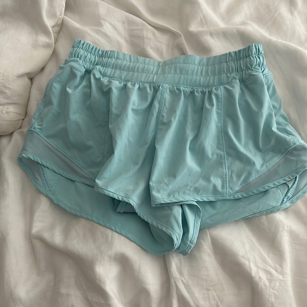 blue lululemon hotty hot shorts